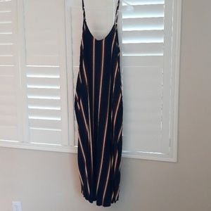 Striped Navy blue maxi dress